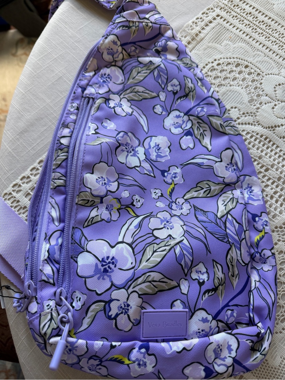 Vera Bradley Purple Floral Crossbody Sling Bag